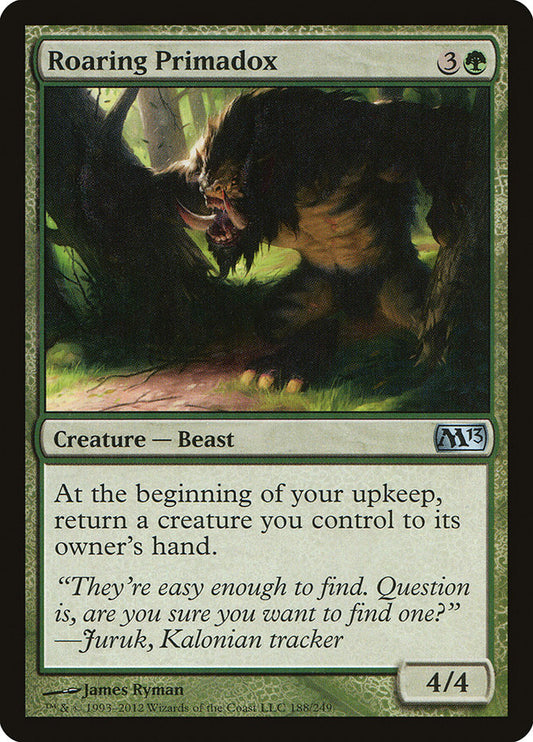 MTG Card Title: Roaring Primadox M13/188