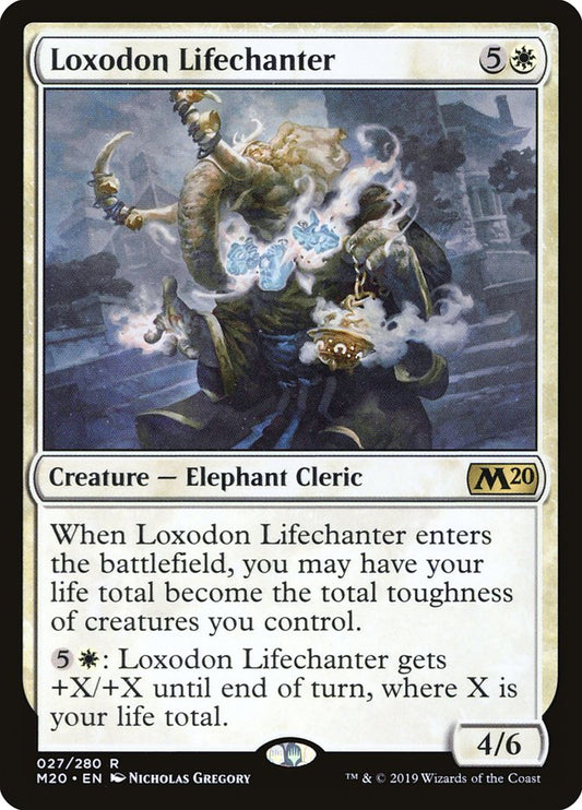 MTG Card Title: Loxodon Lifechanter M20/27