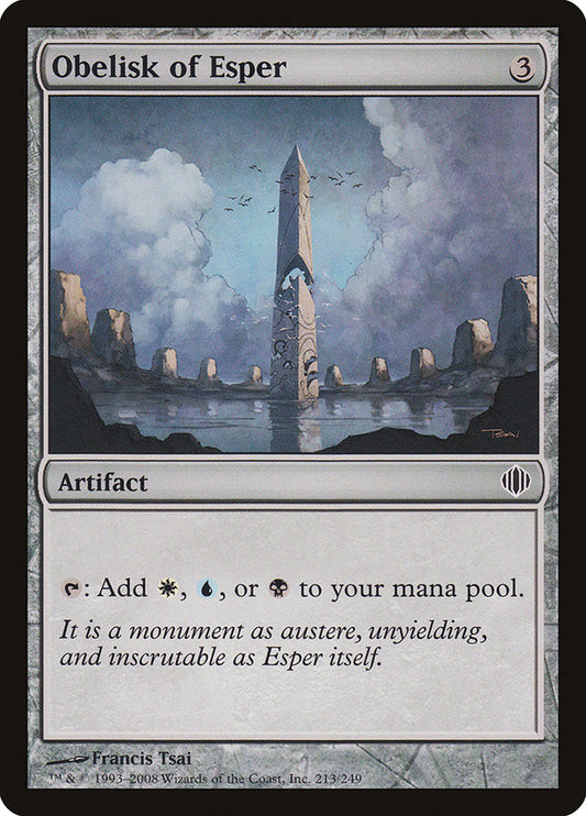 MTG Card Title: Obelisk of Esper ALA/213
