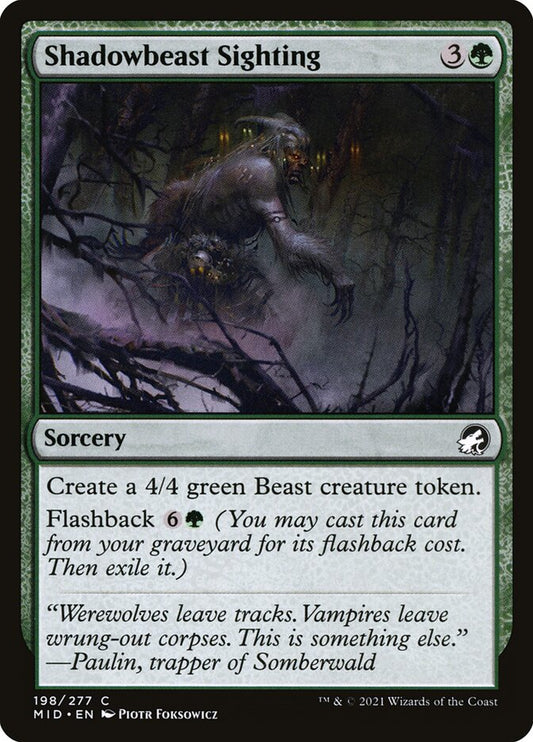 MTG Card Title: Shadowbeast Sighting MID/198