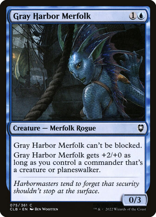 MTG Card Title: Gray Harbor Merfolk CLB/75