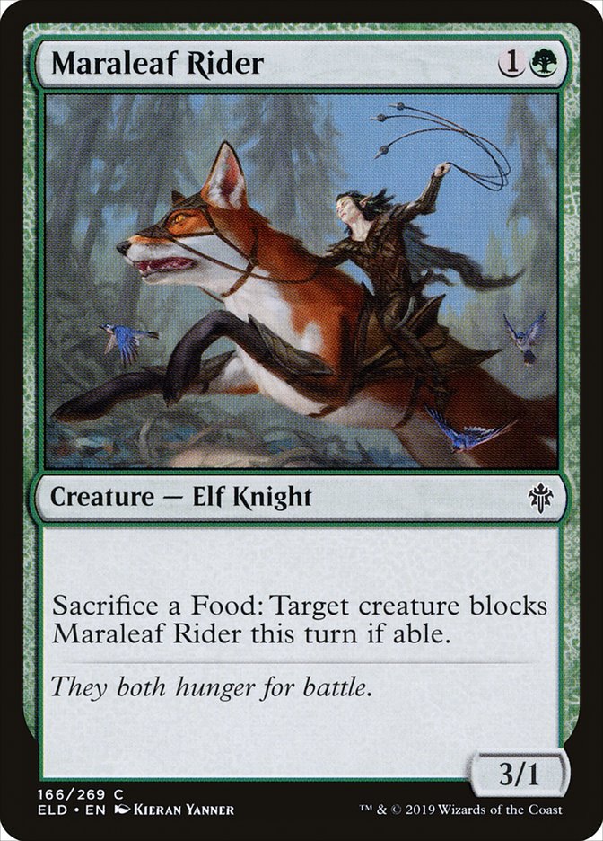 MTG Card Title: Maraleaf Rider ELD/166