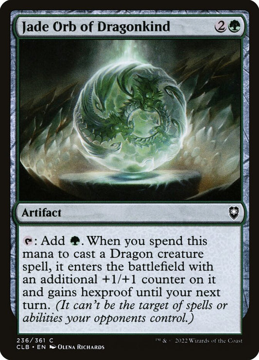 MTG Card Title: Jade Orb of Dragonkind CLB/236