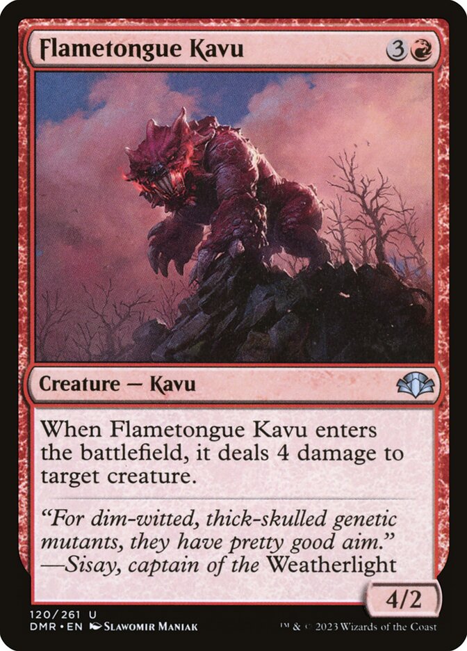 MTG Card Title: Flametongue Kavu DMR/120