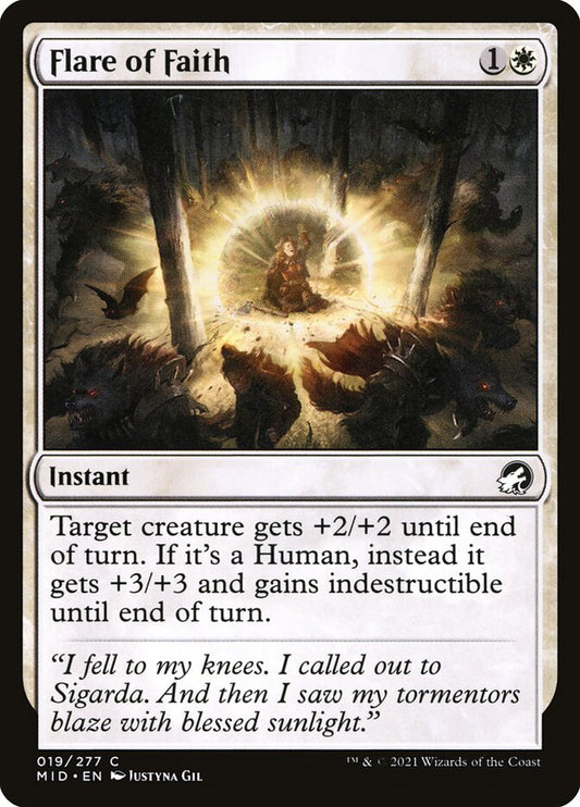 MTG Card Title: Flare of Faith MID/19