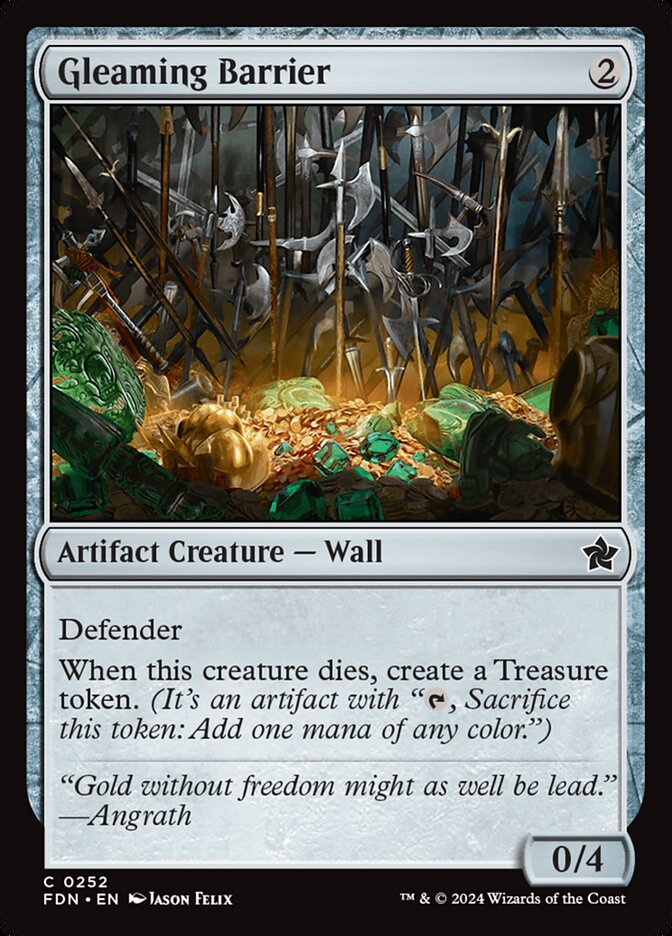 MTG Card Title: Gleaming Barrier FDN/252