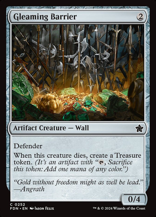 MTG Card Title: Gleaming Barrier FDN/252
