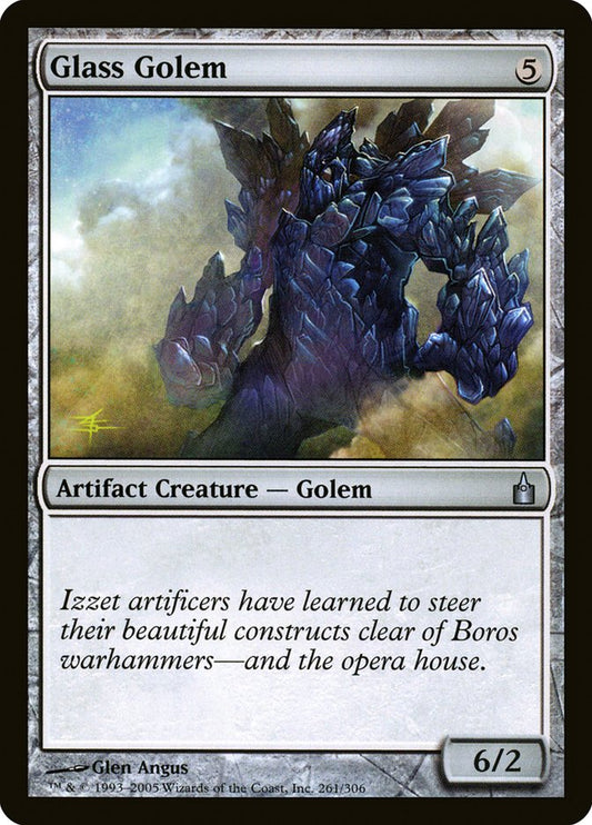 MTG Card Title: Glass Golem RAV/261