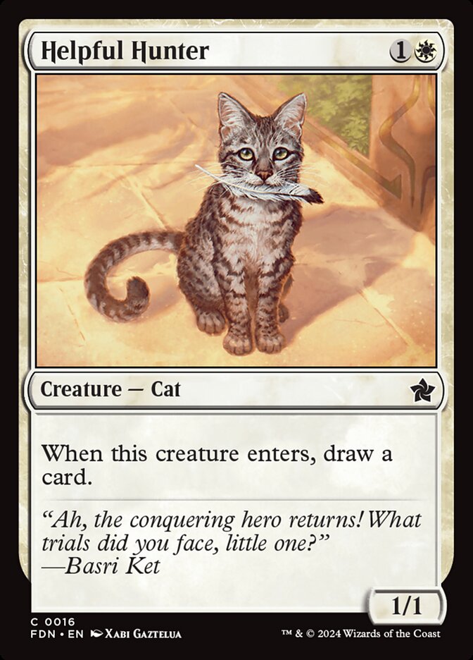 MTG Card Title: Helpful Hunter FDN/16