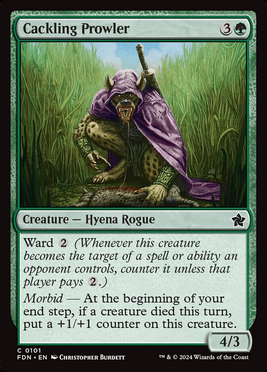 MTG Card Title: Cackling Prowler FDN/101