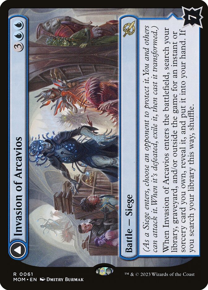 MTG Card Title: Invasion of Arcavios // Invocation of the Founders MOM/61