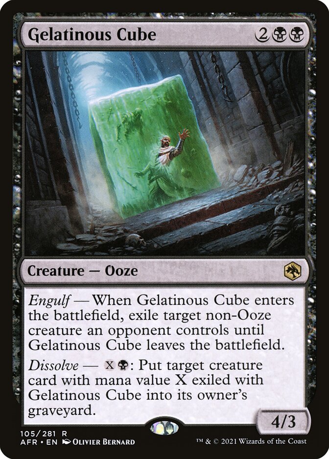 MTG Card Title: Gelatinous Cube AFR/105