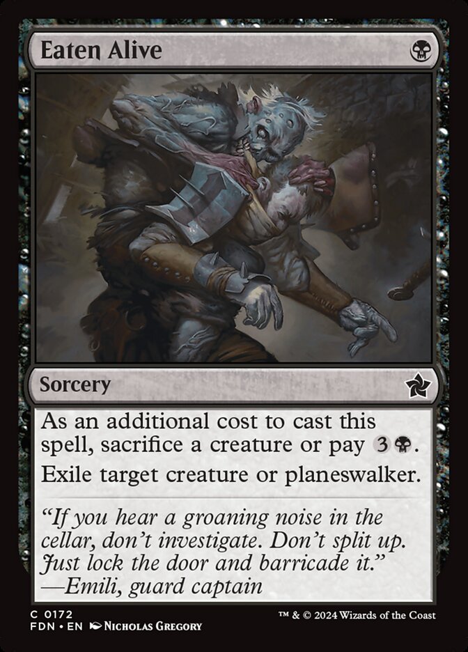 MTG Card Title: Eaten Alive FDN/172