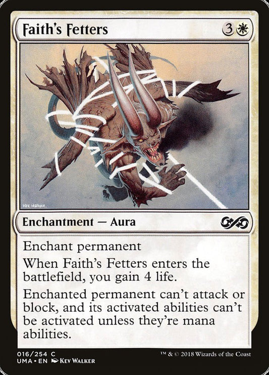 MTG Card Title: Faith's Fetters UMA/16