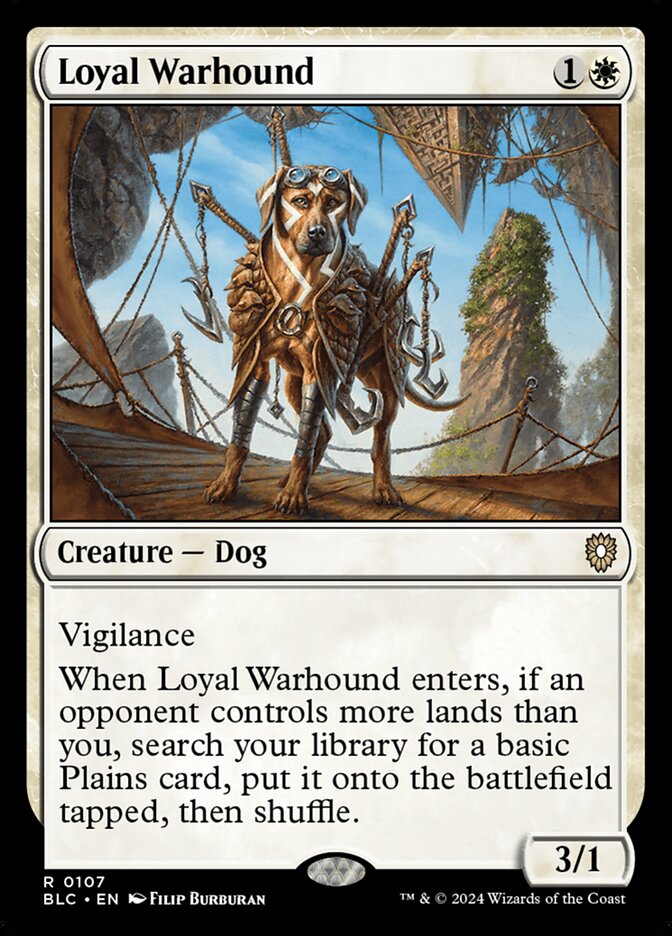 MTG Card Title: Loyal Warhound BLC/107