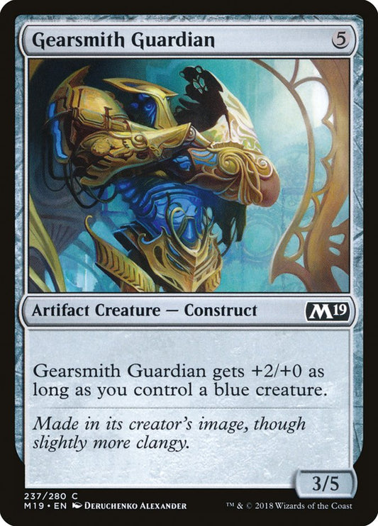 MTG Card Title: Gearsmith Guardian M19/237