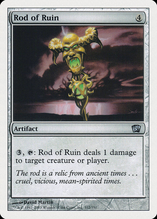 MTG Card Title: Rod of Ruin 8ED/312