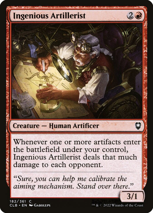 MTG Card Title: Ingenious Artillerist CLB/182