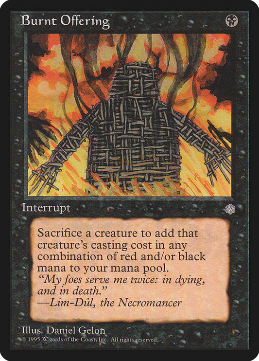MTG Card Title: Burnt Offering ICE/116