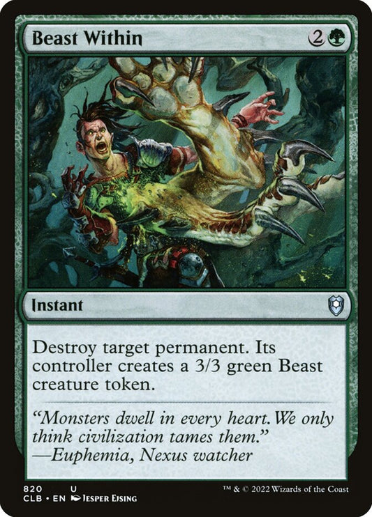 MTG Card Title: Beast Within CLB/820