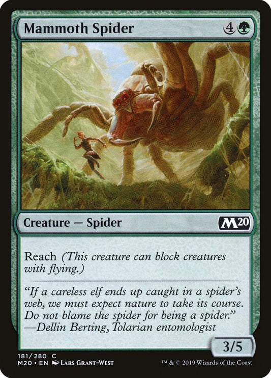 MTG Card Title: Mammoth Spider M20/181