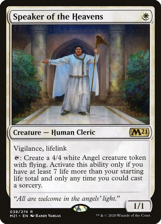 MTG Card Title: Speaker of the Heavens M21/38