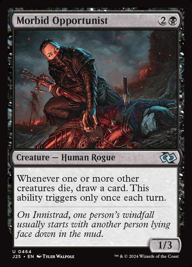 MTG Card Title: Morbid Opportunist J25/464