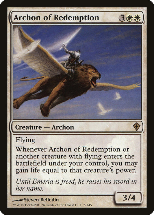 MTG Card Title: Archon of Redemption WWK/3