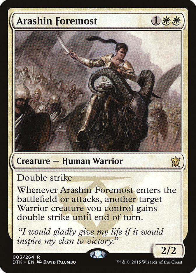 MTG Card Title: Arashin Foremost DTK/3