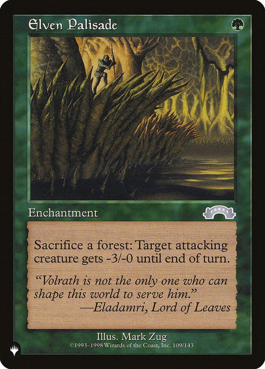 MTG Card Title: Elven Palisade PLST/EXO-109