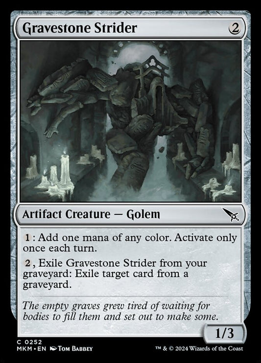 MTG Card Title: Gravestone Strider MKM/252