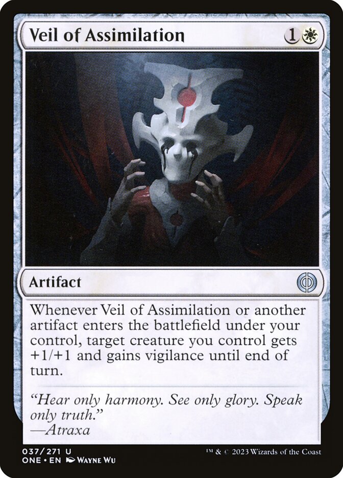 MTG Card Title: Veil of Assimilation ONE/37