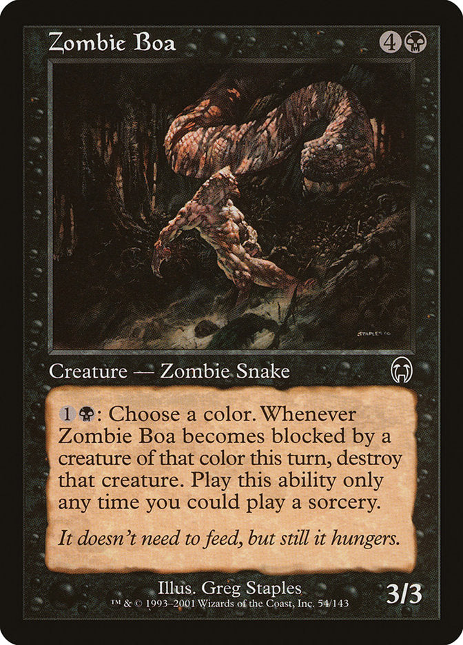 MTG Card Title: Zombie Boa APC/54