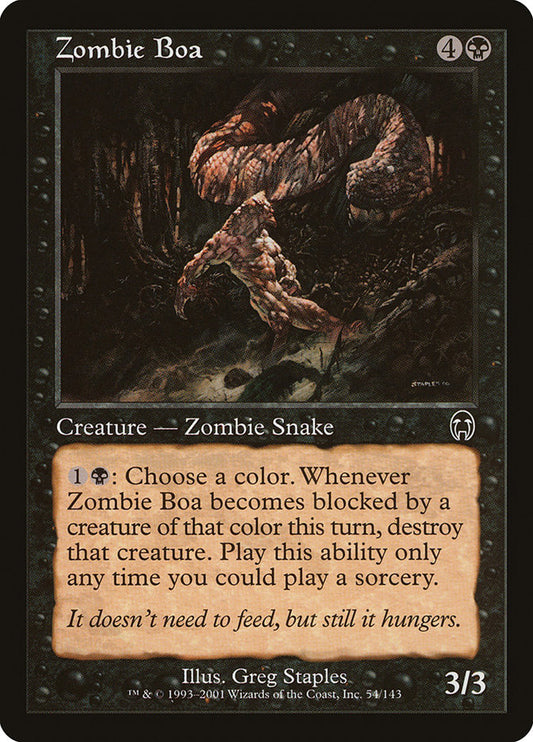 MTG Card Title: Zombie Boa APC/54
