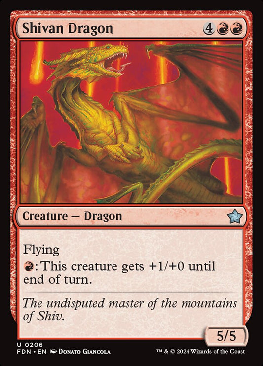 MTG Card Title: Shivan Dragon FDN/206