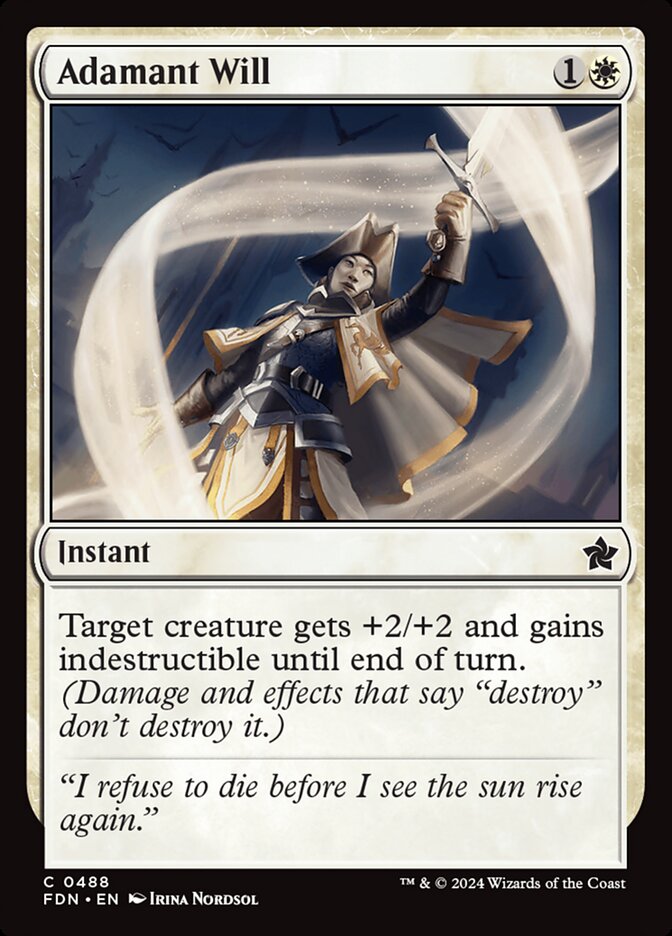 MTG Card Title: Adamant Will FDN/488