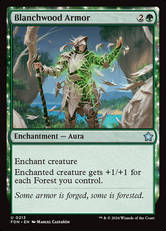MTG Card Title: Blanchwood Armor FDN/213