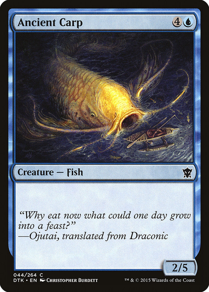 MTG Card Title: Ancient Carp DTK/44