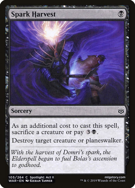 MTG Card Title: Spark Harvest WAR/105