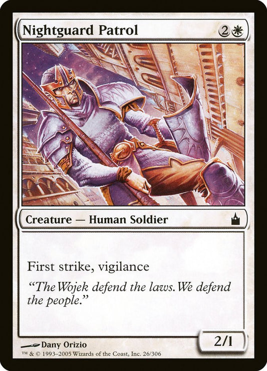 MTG Card Title: Nightguard Patrol RAV/26