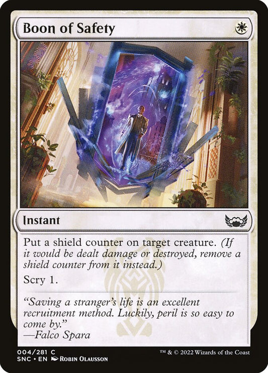 MTG Card Title: Boon of Safety SNC/4