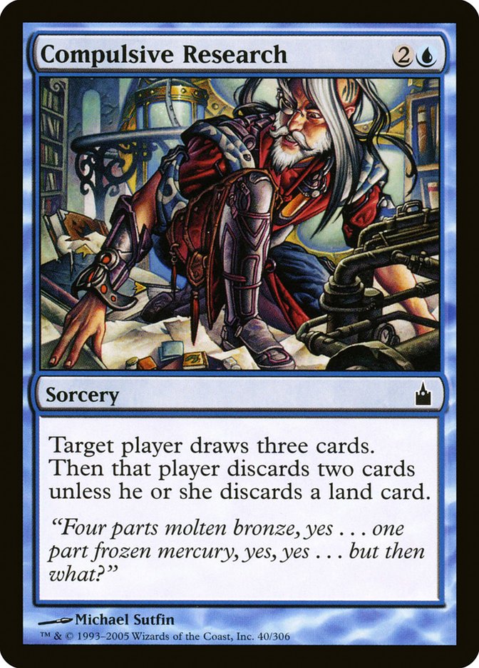 MTG Card Title: Compulsive Research RAV/40
