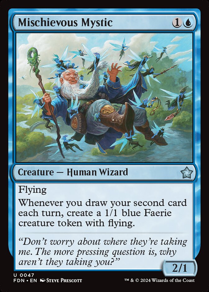 MTG Card Title: Mischievous Mystic FDN/47