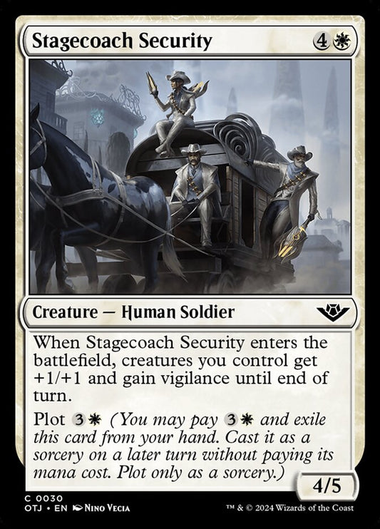 MTG Card Title: Stagecoach Security OTJ/30