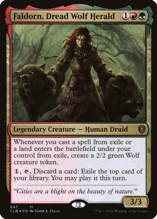 MTG Card Title: Faldorn, Dread Wolf Herald CLB/647
