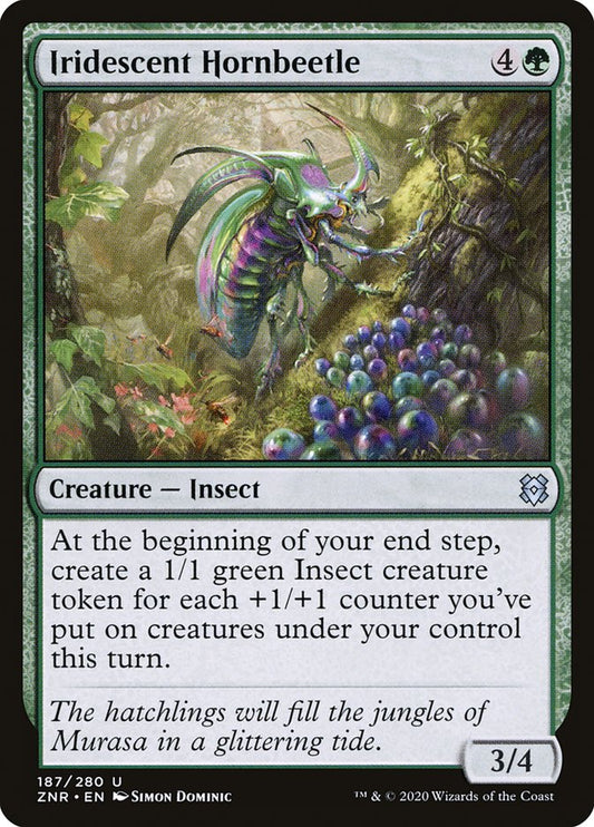 MTG Card Title: Iridescent Hornbeetle ZNR/187