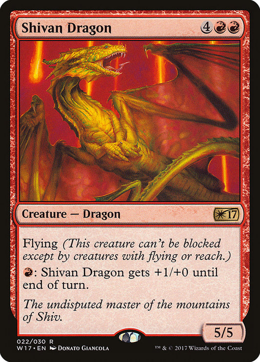 MTG Card Title: Shivan Dragon W17/22