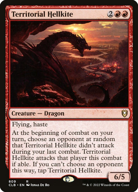 MTG Card Title: Territorial Hellkite CLB/809