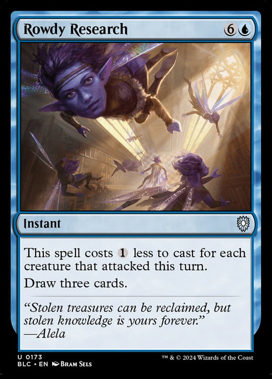 MTG Card Title: Rowdy Research BLC/173
