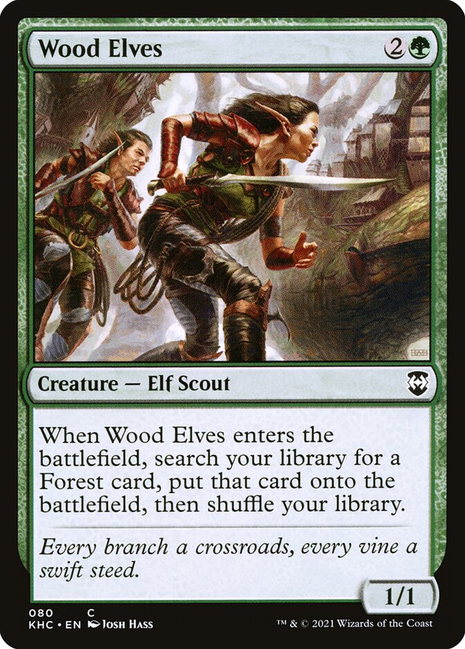 MTG Card Title: Wood Elves KHC/80